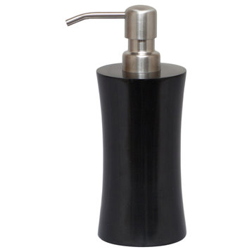 Vinca Collection Jet Black Marble Soap Dispenser