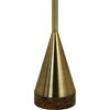 Lacrima Brass Finish And Off-White Linen Shade Floor Lamp