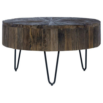Accent Cocktail Table, Railroad Brown Finish