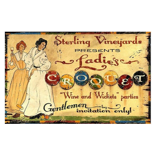 Vintage Croquet Sign - Midcentury - Prints And Posters - by My Barnwood  Frames