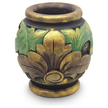 Sukawati Vintage Mahogany Vase