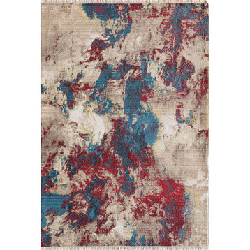 Rugs America Stratford Liquid Gold Abstract Vintage Area Rug, 2'6" x 8'