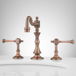 Vintage Widespread Bathroom Faucet - Lever Handles - Bathroom Sink Faucets