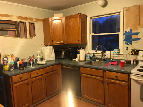 Unexpected plumbing behind wall
