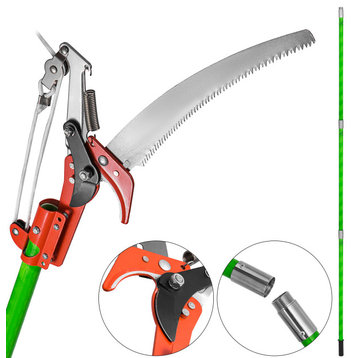 Razor Tooth Saw Telescopic Tree Pruner Curved Saw Blade Trimming, 26 Feet