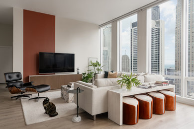 Inspiration for a living room remodel in Chicago