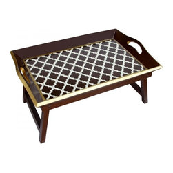 Bronze and White Fence Bed Tray - Products