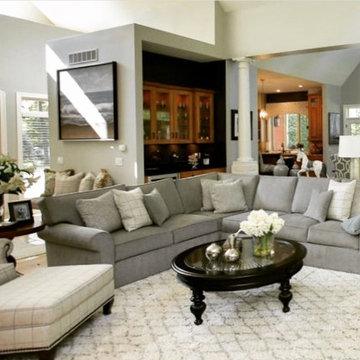 Stately Gray and White Multi-Purpose Great Room -- Dina Pristouris