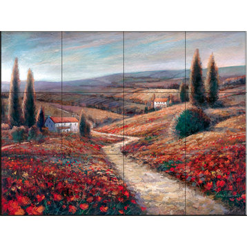Tile Mural, Fields Of Color by Ruane Manning