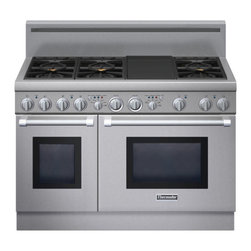 Thermador 48" Pro Harmony Dual Fuel Range, Stainless Steel | PRD486GDHU - Gas Ranges And Electric Ranges