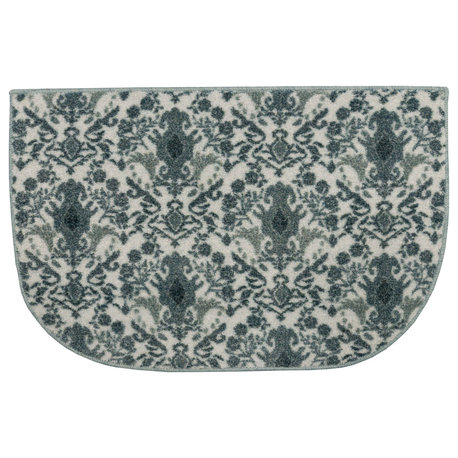 Mohawk Home Damask Tile Grey 1' 8" x 2' 6" Kitchen Mat