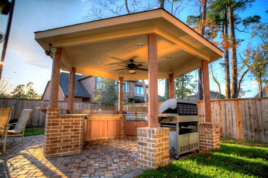 Transitional patio photo in Houston