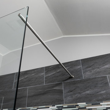 DARK GRAY TILE EXPANDED SHOWER