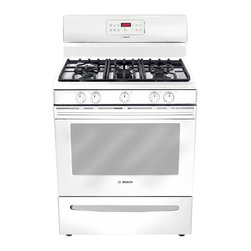 Bosch 300 Series 30" Gas Freestanding Range, White | HGS3023UC - Gas Ranges And Electric Ranges