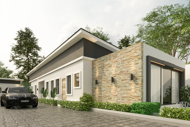 Inspiration for a french country exterior home remodel in Other