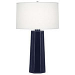 Robert Abbey - Robert Abbey MB960 Mason - One Light Table Lamp - Base Dimension: 6.50  Cord ColoMason One Light Tabl Midnight Blue Glazed *UL Approved: YES Energy Star Qualified: n/a ADA Certified: n/a  *Number of Lights: Lamp: 1-*Wattage:150w A bulb(s) *Bulb Included:No *Bulb Type:A *Finish Type:Midnight Blue Glazed/Polished Nickel
