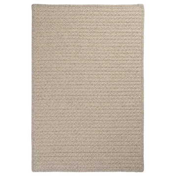 Natural Wool Houndstooth Rug, Cream, 2'x4'