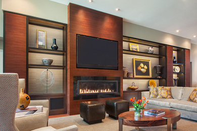 Living room - contemporary living room idea in Phoenix