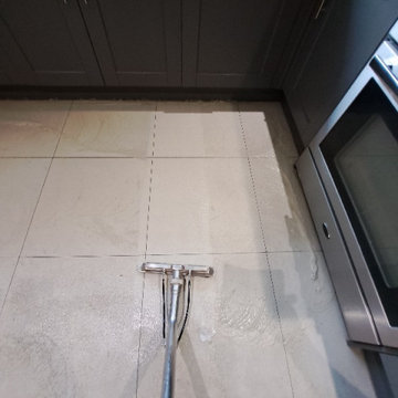 Textured Porcelain Floor Tile and Grout Deep Cleaned in Edgbaston