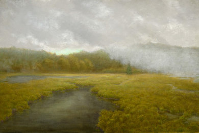 Buttercup Field, 15 x 24 Oil on Panel