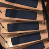 Attachable Carpet Stair Treads, Navy Blue, Set of 15, 8"x23.5"