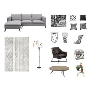 E-design Scandinavian Mood Board