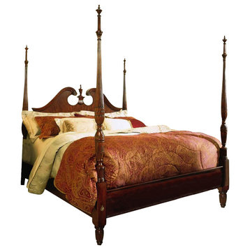 American Drew Cherry Grove King Pediment Poster Bed