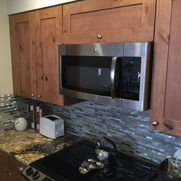 Lift Side Ski Condo with original oak refaced in Rustic Alder