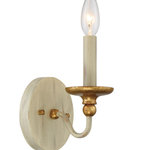 Minka Lavery - Westchester County 1-Light Wall Sconce in Farm House White with Gilded Gold Leaf - Stylish and bold. Make an illuminating statement with this fixture. An ideal lighting fixture for your home.&nbsp