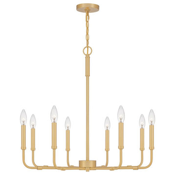 Quoizel ABR5028AB Abner Chandelier in Aged Brass