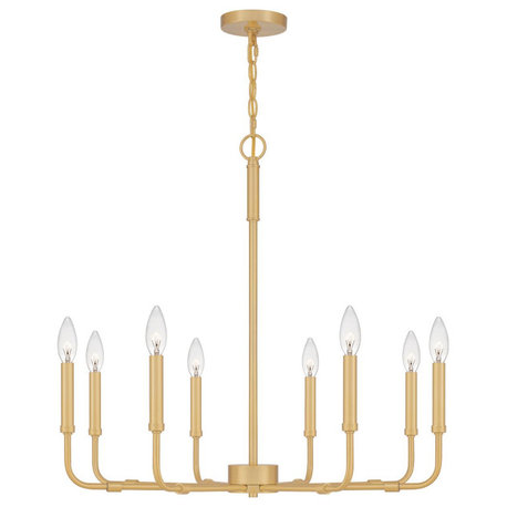 Quoizel ABR5028AB Abner Chandelier in Aged Brass