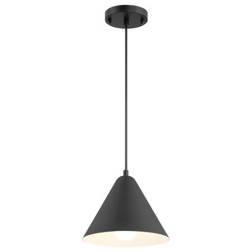 Ford LED Pendant, Replaceable LED, Matte Black, 9.5in