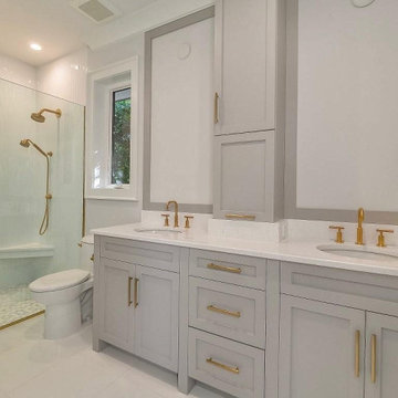 Neutral Yet Bold Bathroom Remodel in Los Angeles, CA