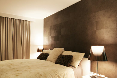 Example of a trendy bedroom design in Austin