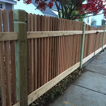 Jamaica Plain | Custom Red Cedar Spindle Picket w/ Scallop Gates
