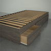 Nexera Engineered Wood 3-Storage Drawers Twin Platform Bed in Bark Gray