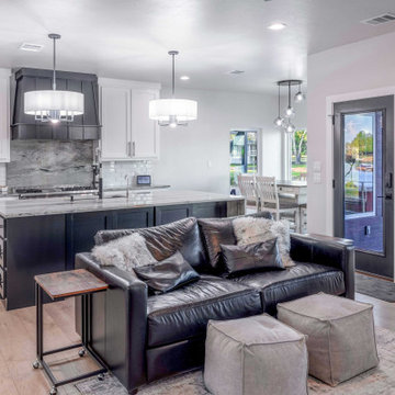 Open-Concept Kitchen and Living with Lakefront Views