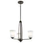 Kichler Lighting - Kichler Lighting 44050NI Tao - Three Light Small Chandelier - Canopy Included: TRUE Shade Included: TRUE Canopy Diameter: 5.00* Number of Bulbs: 3*Wattage: 75W* BulbType: A19* Bulb Included: No