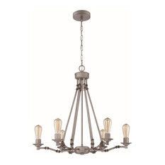 Craftmade Hadley 6-Light 26" Aged Galvinized Chandelier