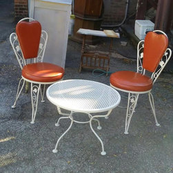 Painted Cafe Style Table and Chairs Set - Furniture