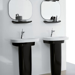 Laufen Mimo black and white pedestal - Bathroom Sinks