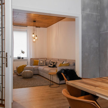 Wohn-und Esszimmer in rostigem Look