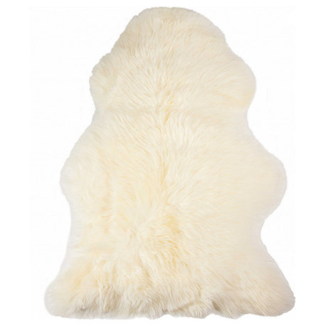 2' X 3' Yellow New Zealand Natural Sheepskin Rug, Ivory