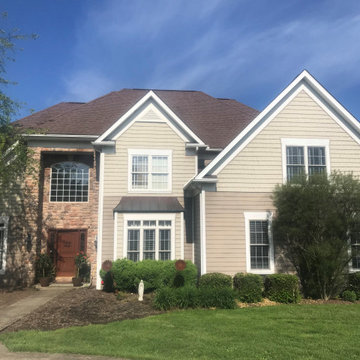 Exterior Stone Work, New Deck Roof, Stained Pine Deck Ceiling, New Deck