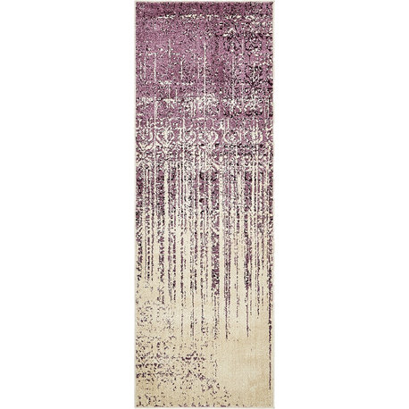 Unique Loom Purple Del Mar Jennifer 2' 2 x 6' 0 Runner Rug