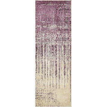 Rug Unique Loom Del Mar Purple Runner 2'2x6'