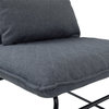 Burke 25" Wide Modern Accent Chair With Lumbar Pillow In Grey Linen Look Fabric