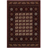 5" x 8" Red Eclectic Geometric Pattern Area Rug