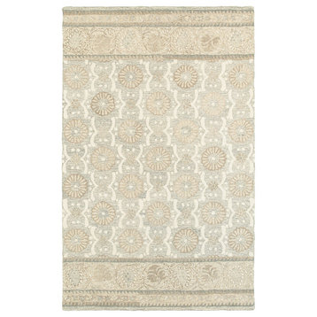 Oriental Weavers Craft Collection Ash/ Sand Floral Indoor Area Rug 5'X8'
