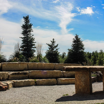 Outdoor Classroom and Presentation Table Surrounded by Nature